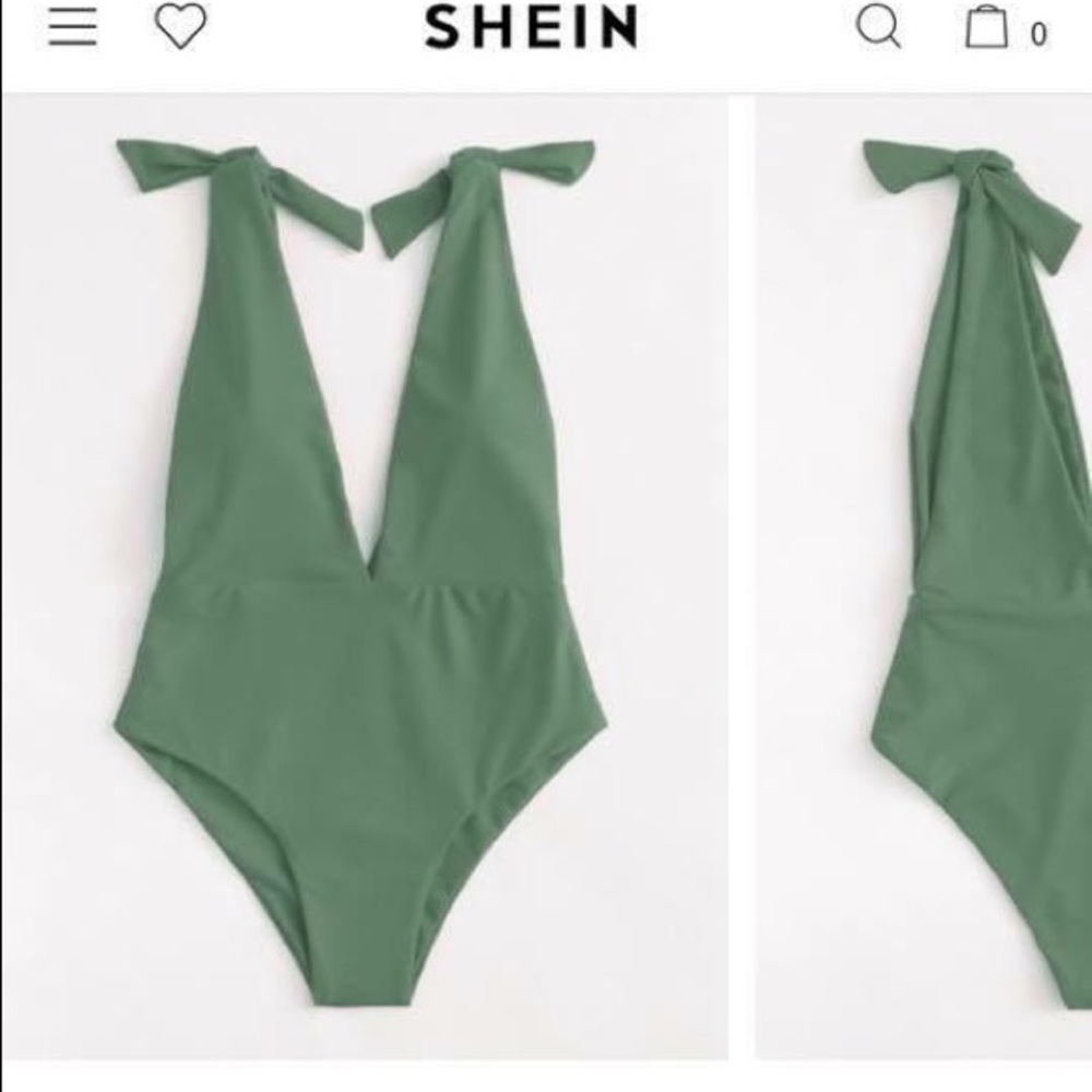SHEIN Green One Piece Swim